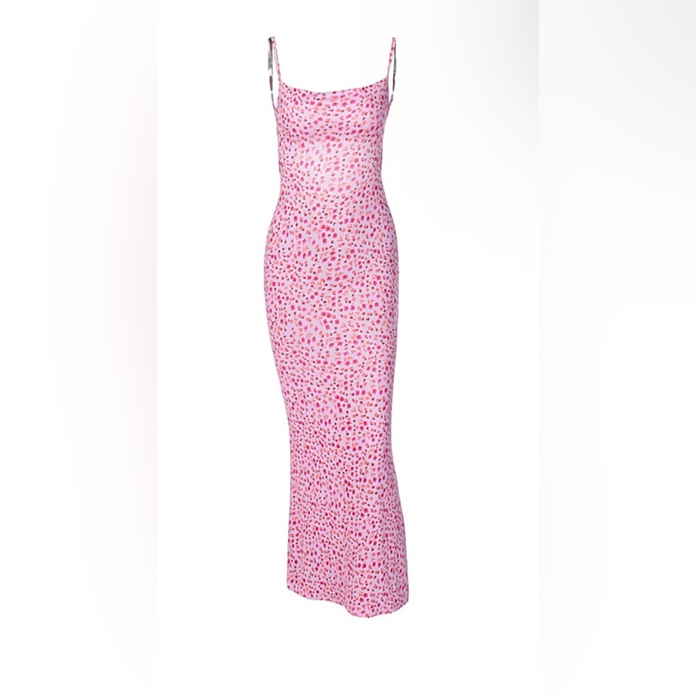 Women’s floral summer max dress in pink